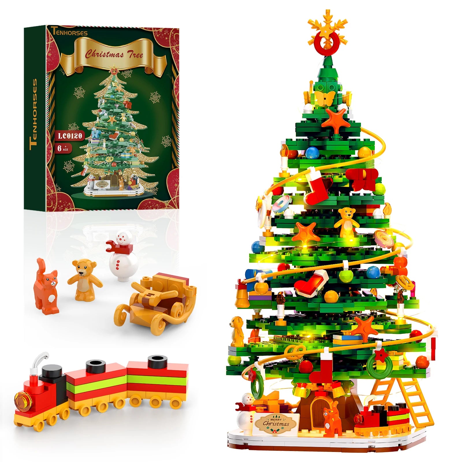 BrightBloom Christmas Block Tree