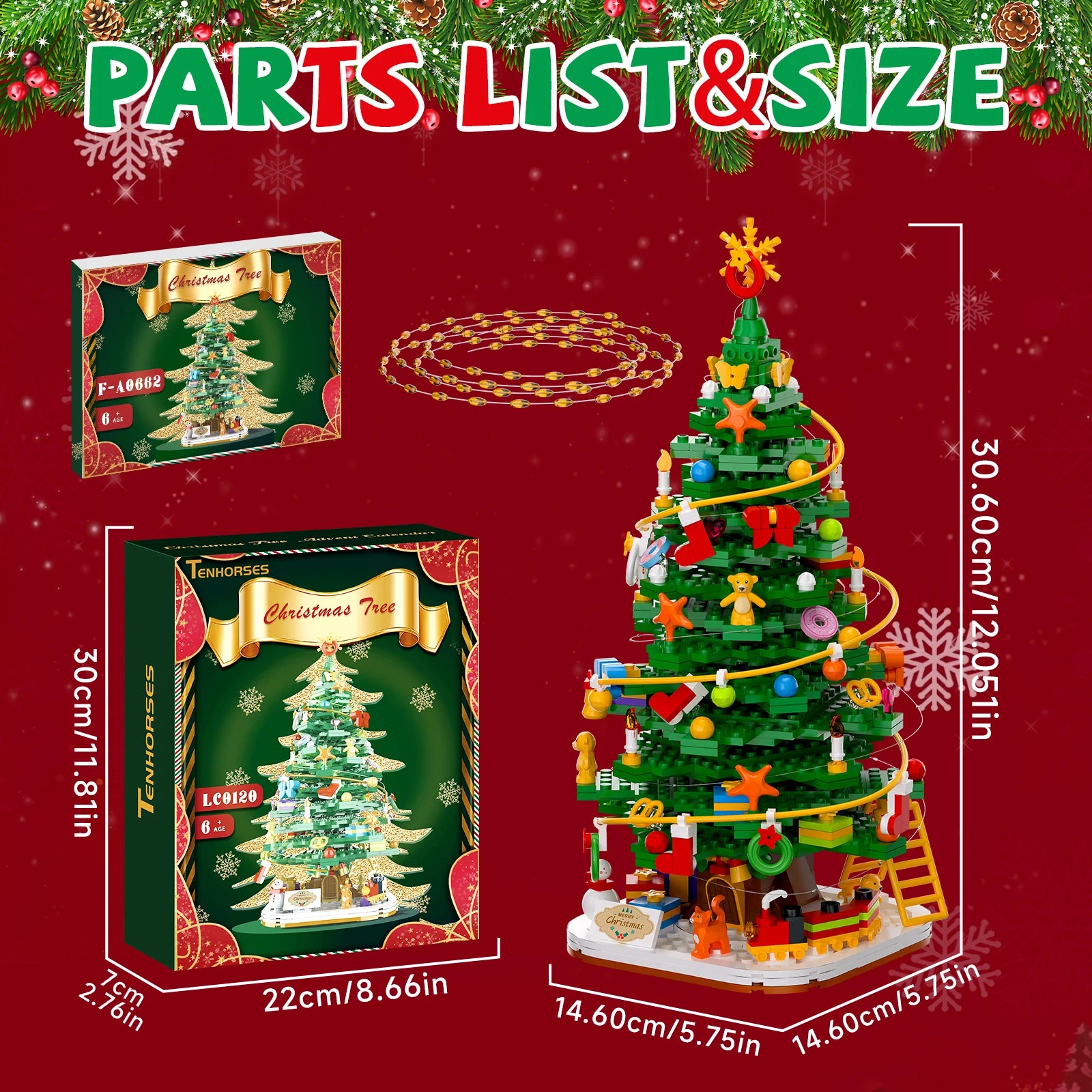 BrightBloom Christmas Block Tree